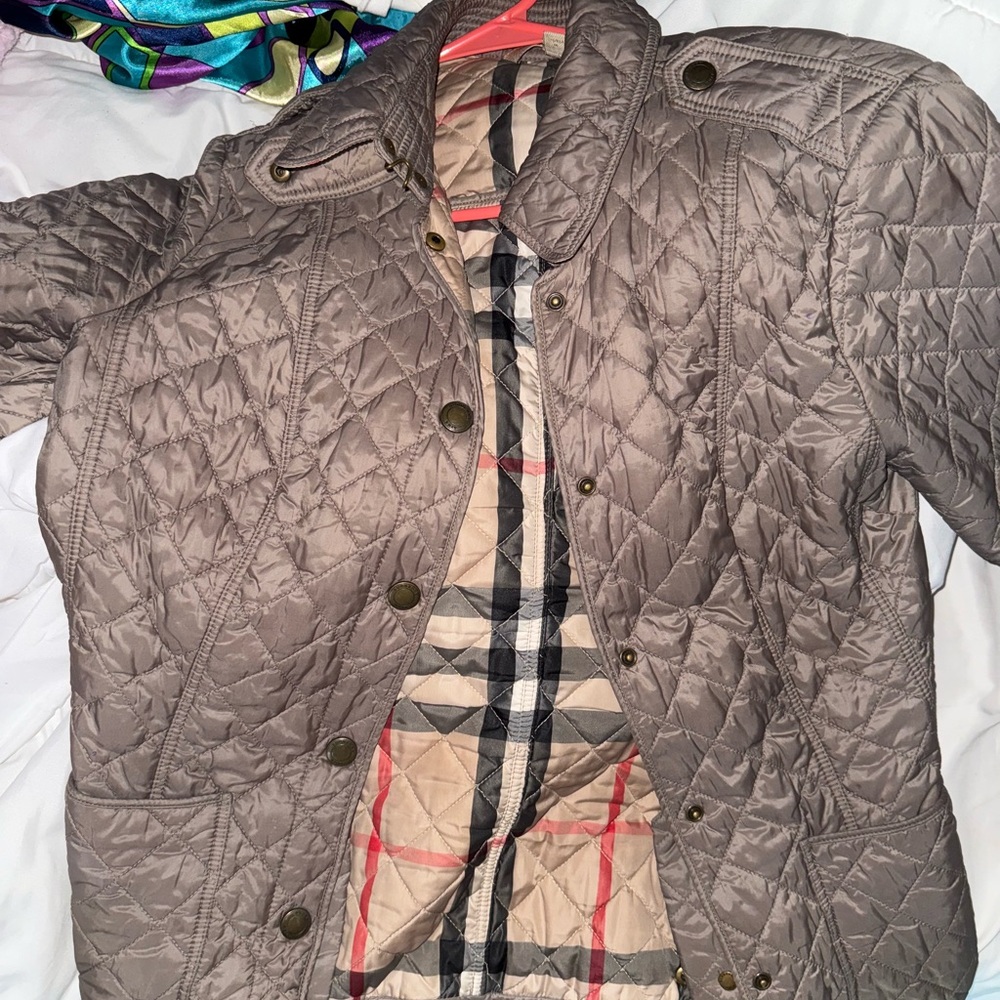Burberry Taupe Quilted Jacket